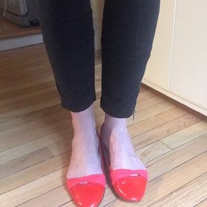 Patent red leather ballet flats from DKNY